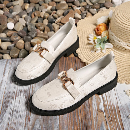 Round Toe Block Heels Loafers - Tigbul's Variety Fashion Shop