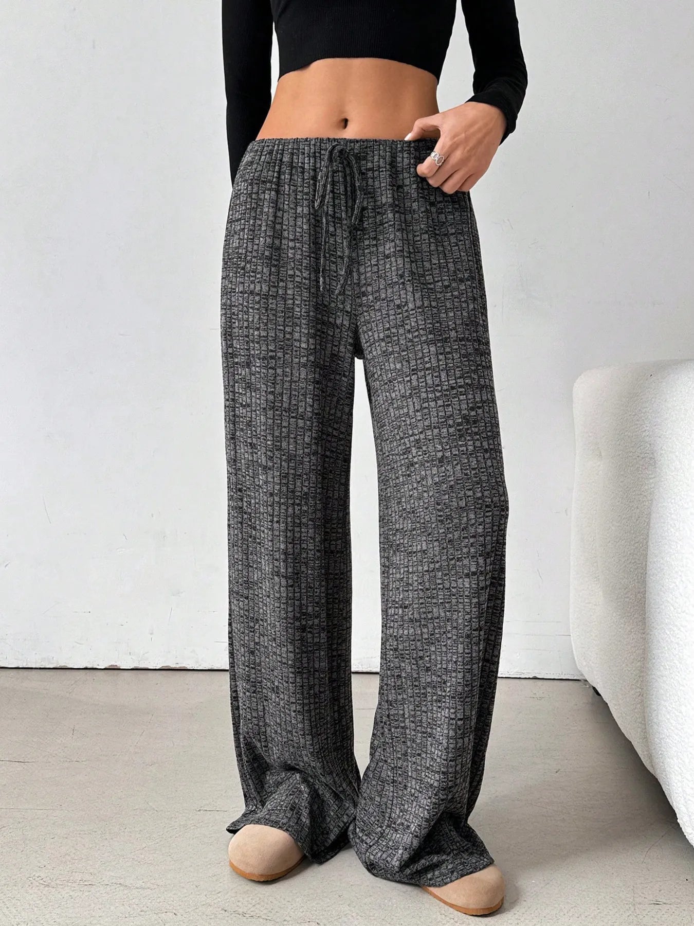 Striped Wide Leg Drawstring Pants - Tigbul's Variety Fashion Shop