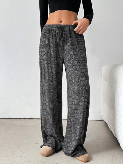 Striped Wide Leg Drawstring Pants - Tigbul's Variety Fashion Shop