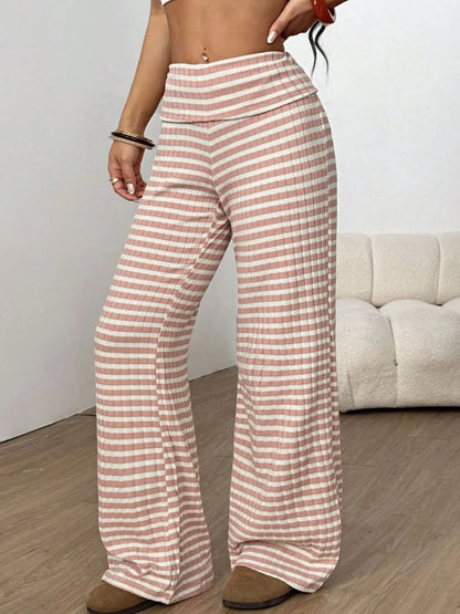 Striped Wide Leg Pants - Tigbul's Variety Fashion Shop