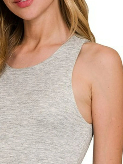 Zenana Premium Rayon Double Layered Round Neck Tank Top - Tigbul's Variety Fashion Shop