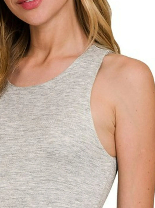 Zenana Premium Rayon Double Layered Round Neck Tank Top - Tigbul's Variety Fashion Shop