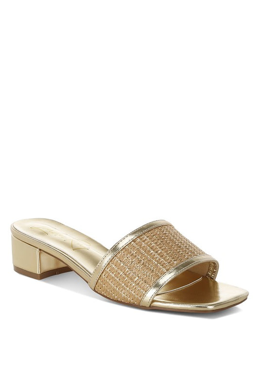Gisella Raffia Slip On Sandals - Tigbul's Variety Fashion Shop