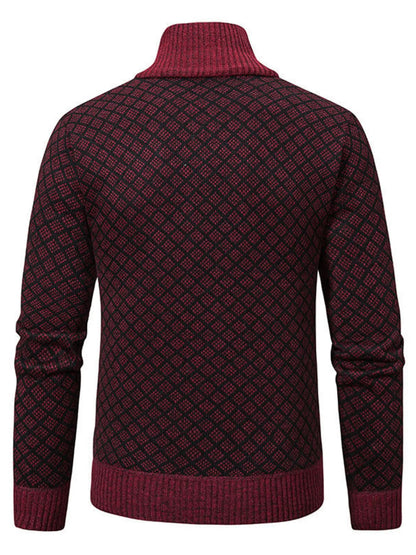Men's Plus Size Zip-Up Knit Cardigan - Tigbul's Variety Fashion Shop