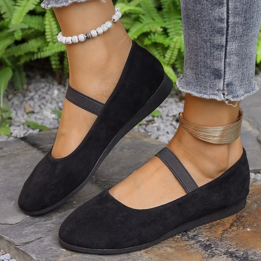 Round Toe Flats Slip-Ons - Tigbul's Variety Fashion Shop