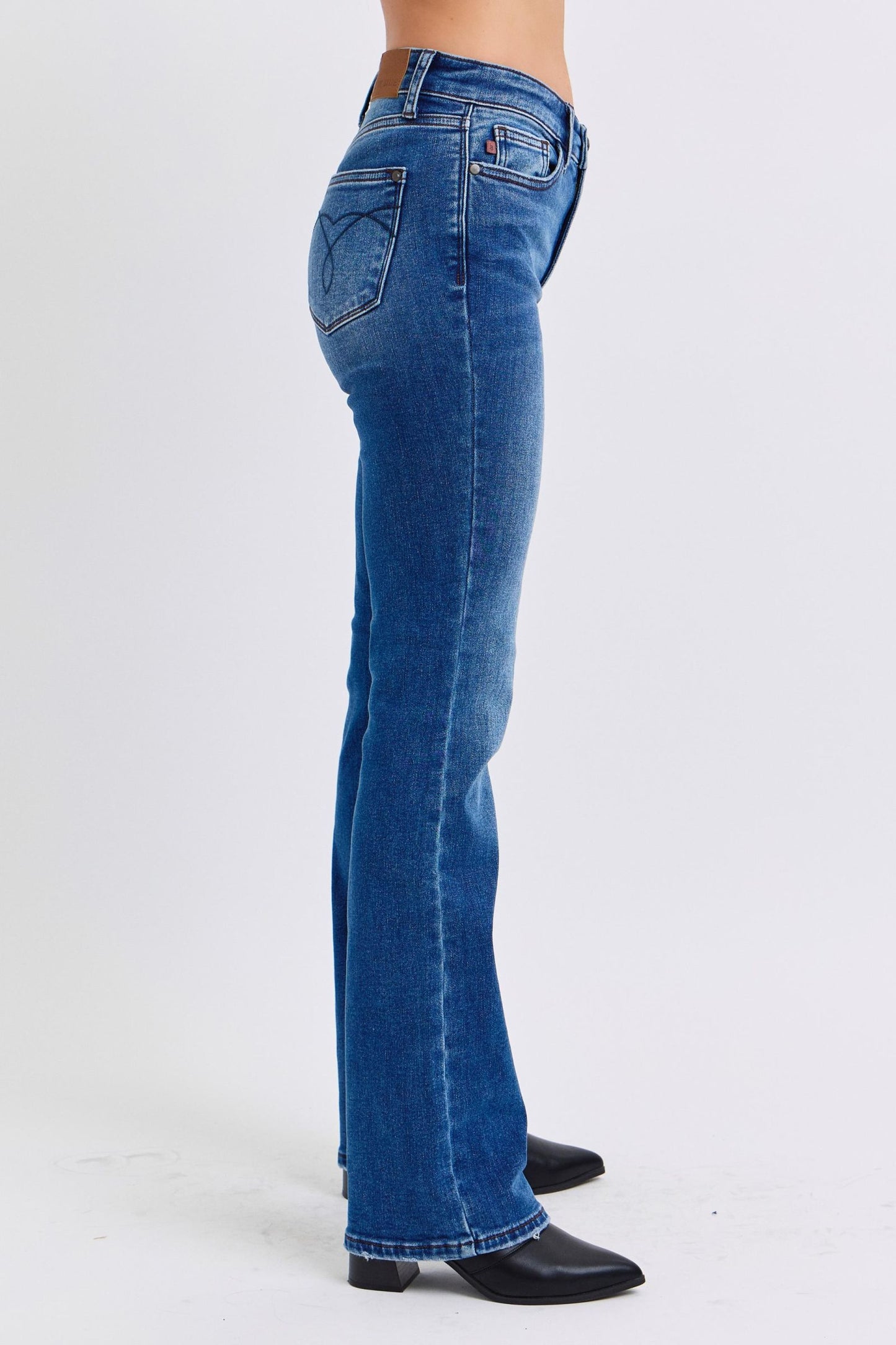 Judy Blue Full Size Mid-Rise Bootcut Jeans with Pockets - Tigbul's Variety Fashion Shop