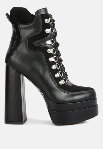 Beamer Faux Leather High Heeled Ankle Boots - Tigbul's Variety Fashion Shop