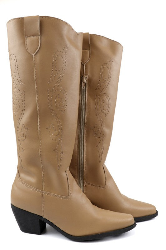 Beautiful Western Style Tall Boots - Tigbul's Variety Fashion Shop