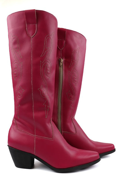 Beautiful Western Style Tall Boots - Tigbul's Variety Fashion Shop
