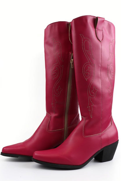 Beautiful Western Style Tall Boots - Tigbul's Variety Fashion Shop
