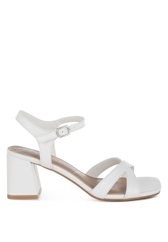 Edessa Square Toe Block Heel Sandals - Tigbul's Variety Fashion Shop