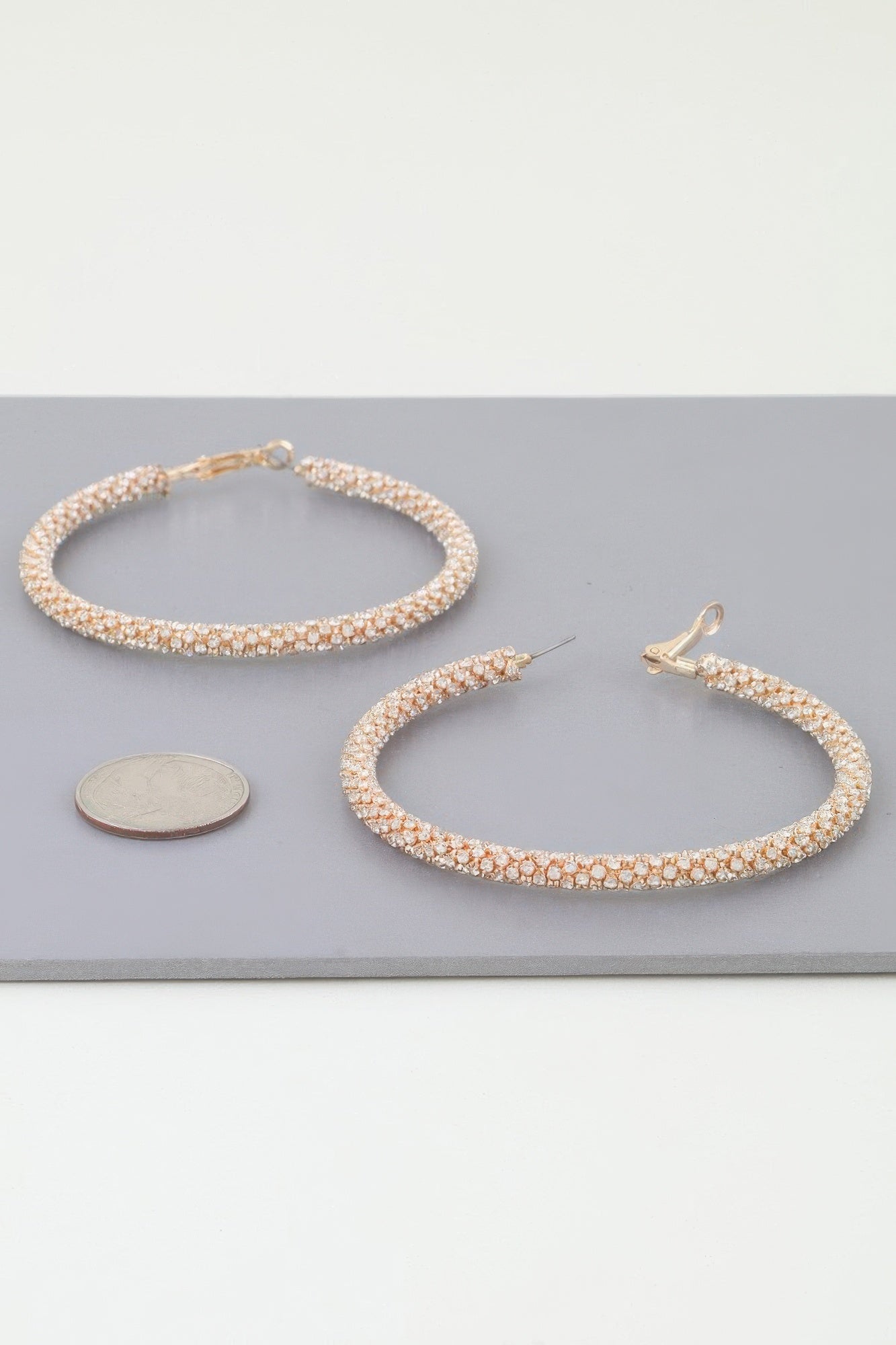 Bejeweled Hoop Earrings - Tigbul's Variety Fashion Shop