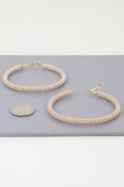 Bejeweled Hoop Earrings - Tigbul's Variety Fashion Shop