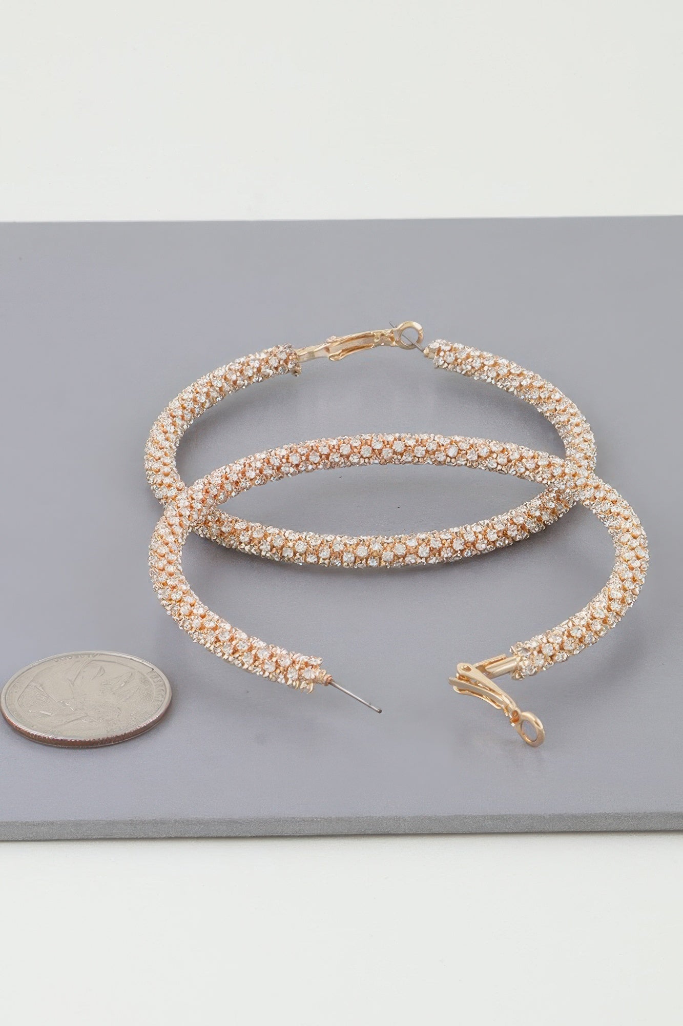 Bejeweled Hoop Earrings - Tigbul's Variety Fashion Shop