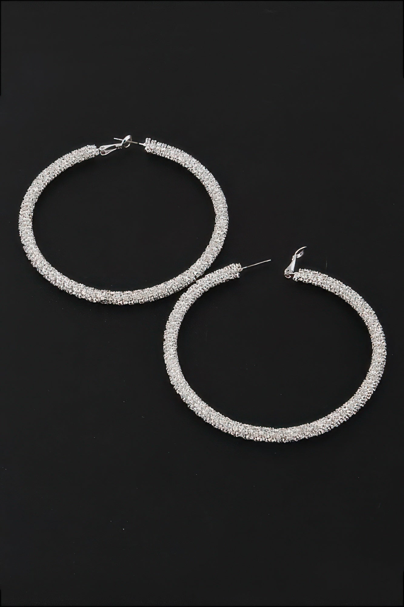 Bejeweled Hoop Earrings - Tigbul's Variety Fashion Shop