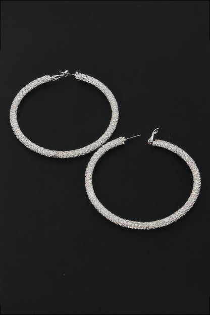 Bejeweled Hoop Earrings - Tigbul's Variety Fashion Shop