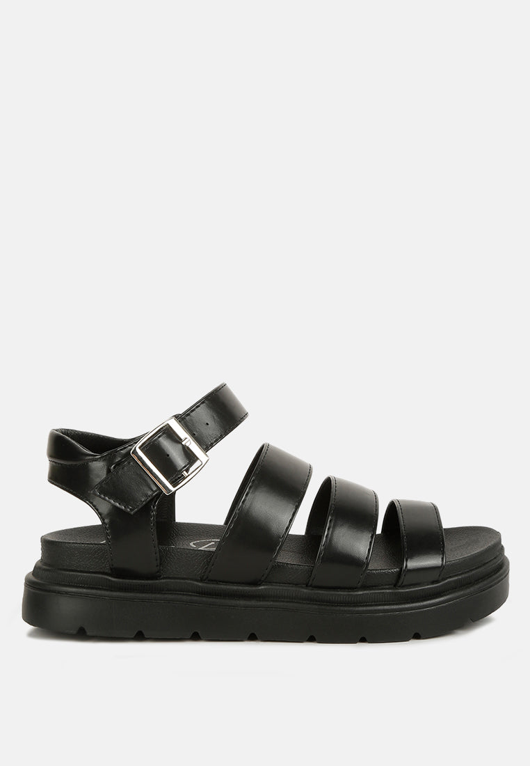 Belcher Faux Leather Gladiator Sandals - Tigbul's Variety Fashion Shop