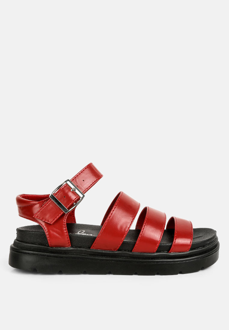 Belcher Faux Leather Gladiator Sandals - Tigbul's Variety Fashion Shop