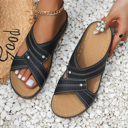 Open Toe Wedge Sandals - Tigbul's Variety Fashion Shop