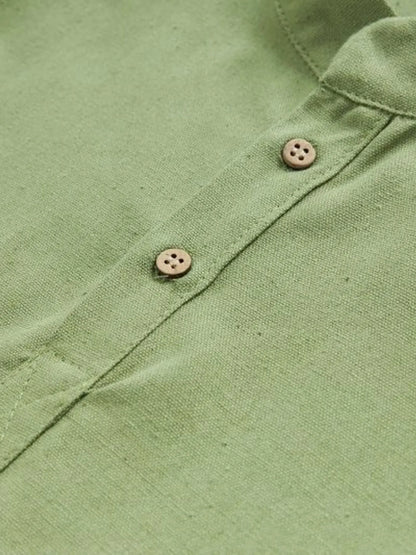 Men's Plus Size Button Detail Long Sleeve Blouse - Tigbul's Variety Fashion Shop