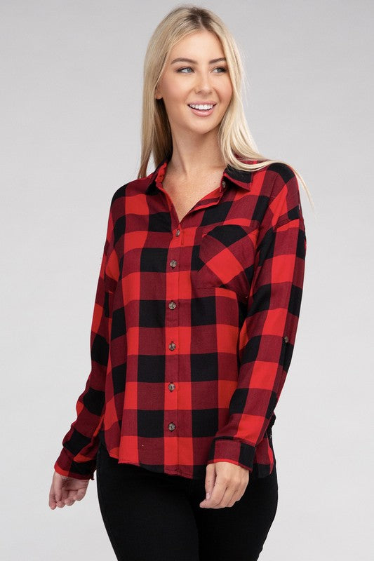 Classic Plaid Flannel Shirt - Tigbul's Variety Fashion Shop