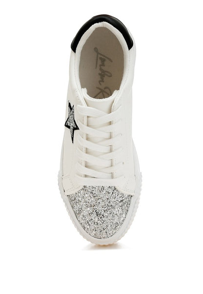 Merida Glitter Patch Chunky Sneakers - Tigbul's Variety Fashion Shop