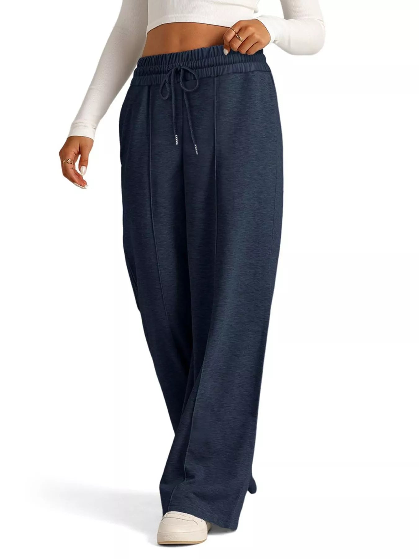 Wide Leg Drawstring Pants - Tigbul's Variety Fashion Shop