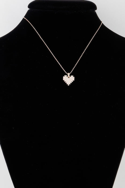 Block Pearl Heart Necklace - Tigbul's Variety Fashion Shop