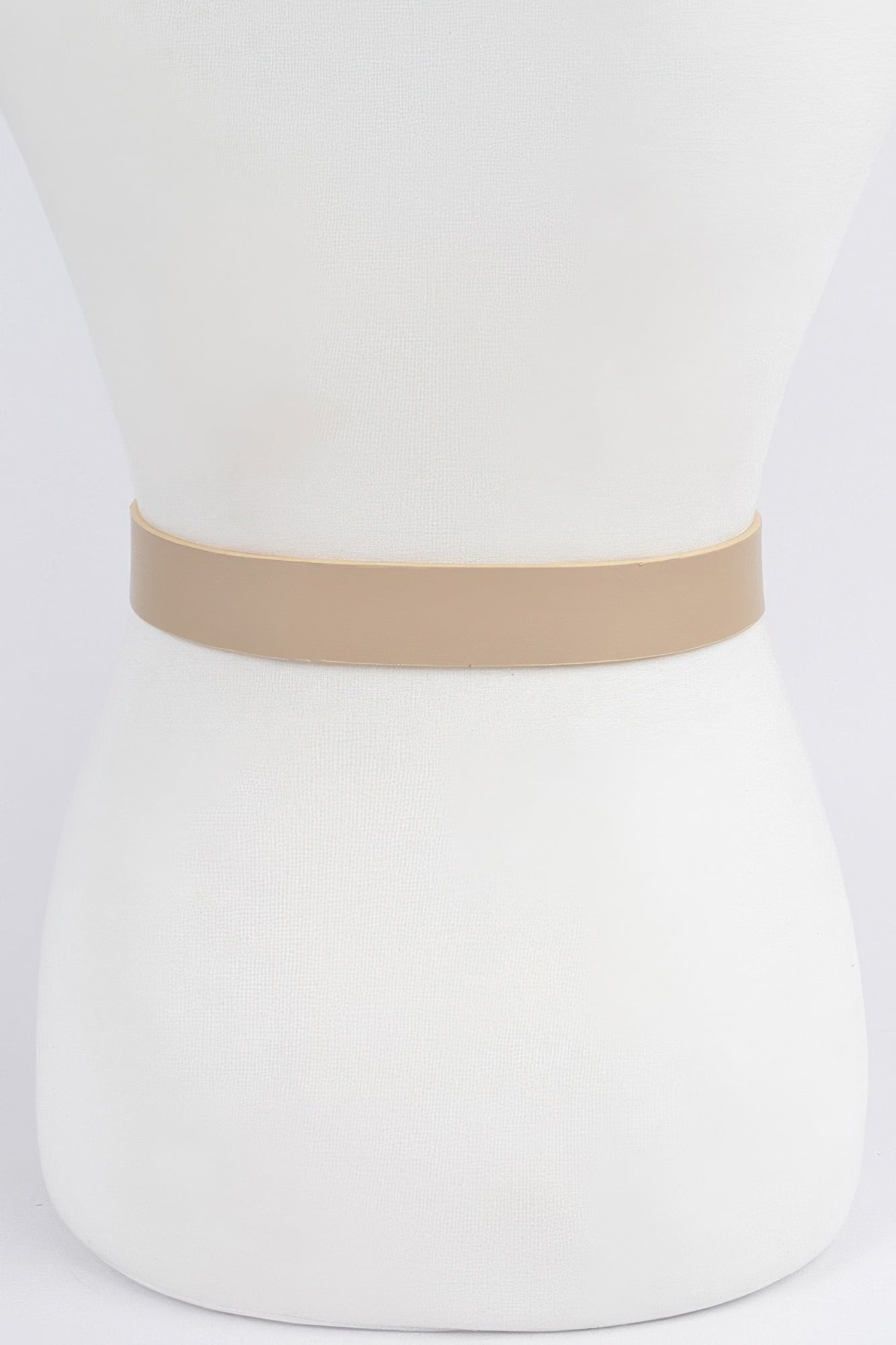 Nude belt strap only, smooth wide band with punched holes