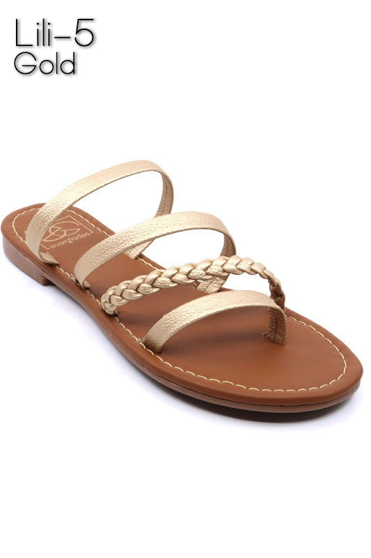 Braided Strappy Sandal - Tigbul's Variety Fashion Shop