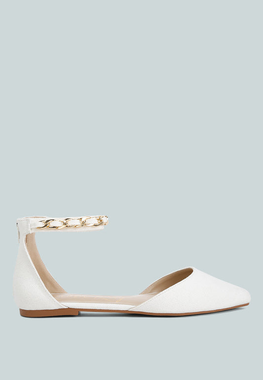Buqisi Chain Embellished Flat Sandals - Tigbul's Variety Fashion Shop