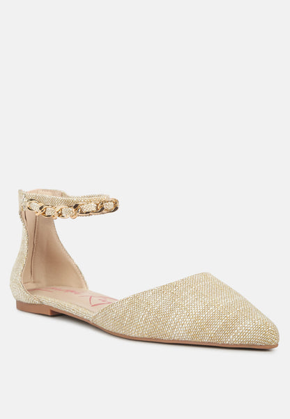 Buqisi Chain Embellished Flat Sandals - Tigbul's Variety Fashion Shop