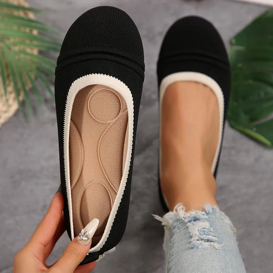 Round Toe Flat Slip-Ons - Tigbul's Variety Fashion Shop