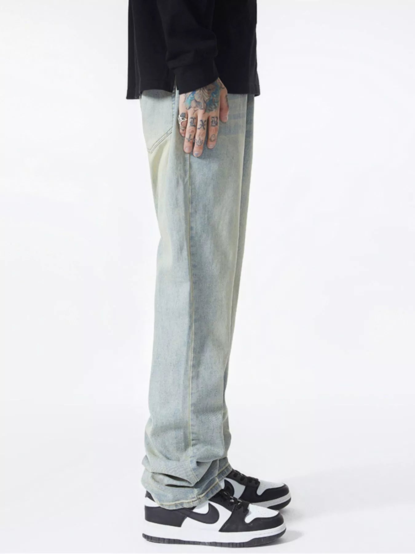 Men's Full Size Wide Leg Jeans Plus Size - Tigbul's Variety Fashion Shop
