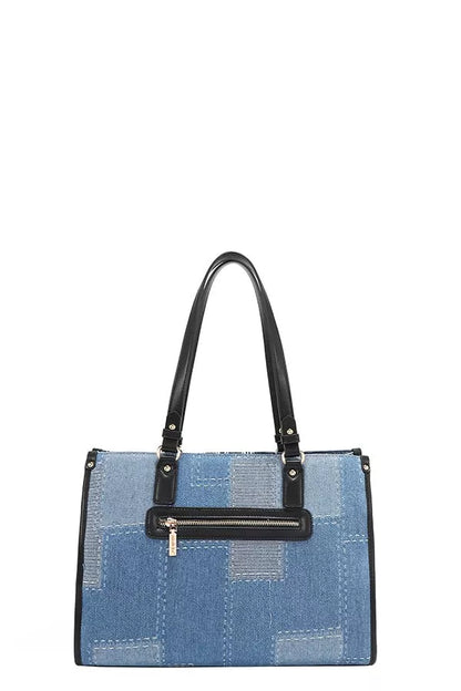 Nicole Lee USA Bosque de Amor Denim Tote Bag - Tigbul's Variety Fashion Shop
