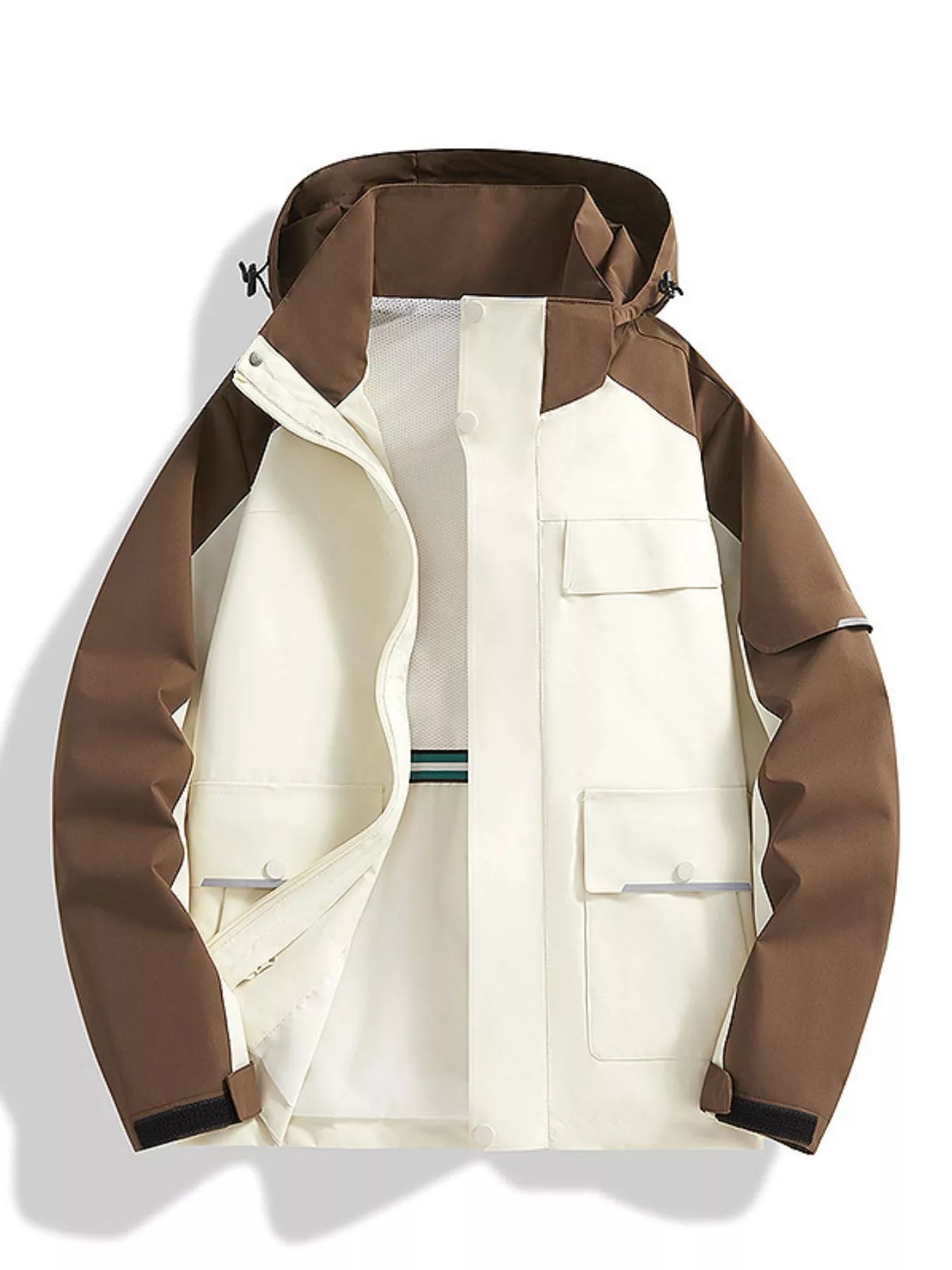 Men's Color Block Windproof Outdoor Jacket Small to Plus Size - Tigbuls