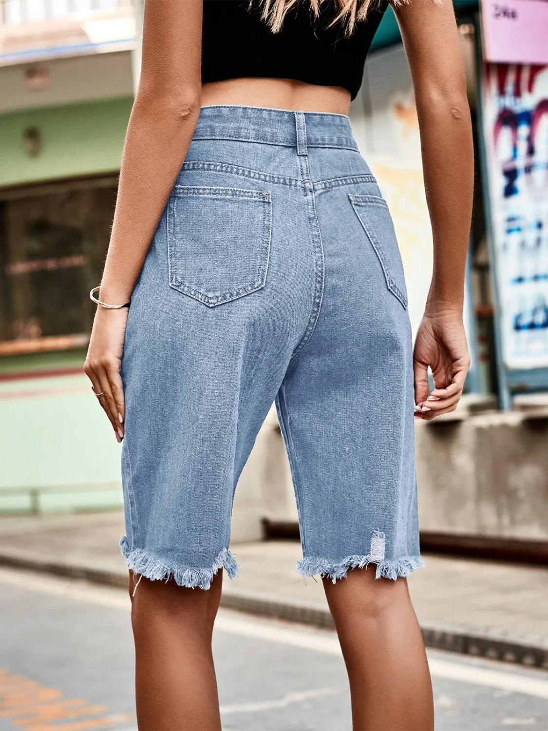 Raw Hem Denim Shorts - Tigbul's Variety Fashion Shop