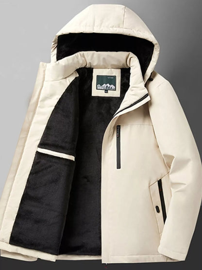 Men's Plus Size Warm Fleece Lined Hooded Winter Coat | Tigbuls