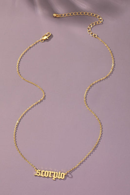 Laser cut zodiac sign pendant necklace - Tigbul's Variety Fashion Shop