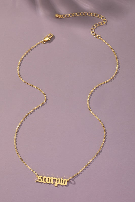 Laser cut zodiac sign pendant necklace - Tigbul's Variety Fashion Shop