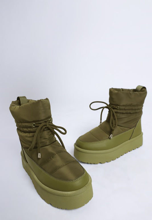 Pacos High Ankle Chunky Snow Boots - Tigbul's Variety Fashion Shop