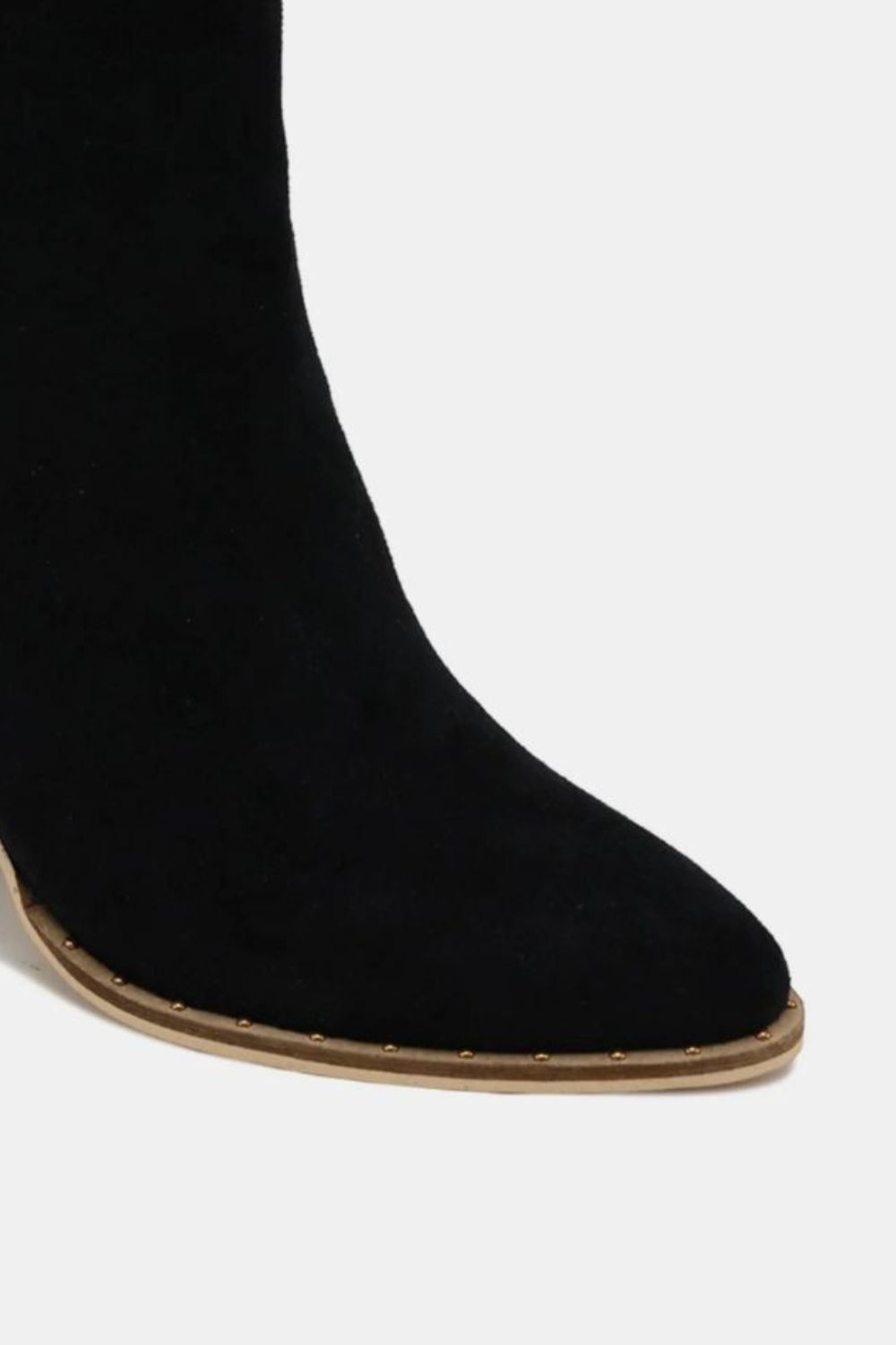 Black Suede Point Toe Ankle Booties - Tigbul's Variety Fashion Shop