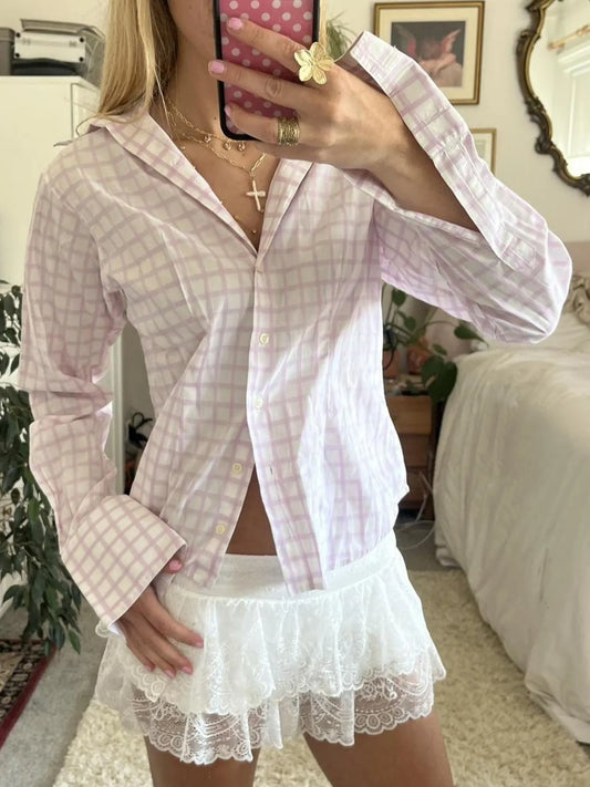 Printed Button-Down Long Sleeve Shirt - Tigbul's Variety Fashion Shop