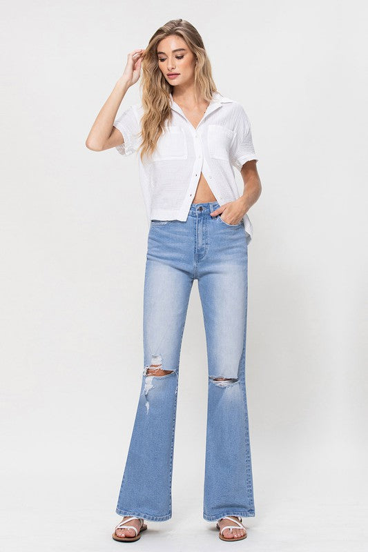High Rise Vintage Flare Jeans - Tigbuls Variety Fashion
