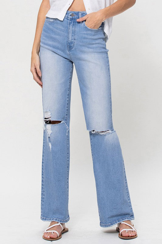 High Rise Vintage Flare Jeans - Tigbuls Variety Fashion