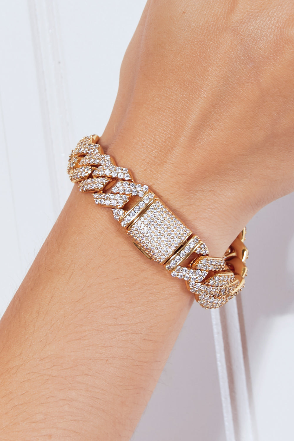 Alloy Inlaid Zircon Bracelet - Tigbul's Variety Fashion Shop