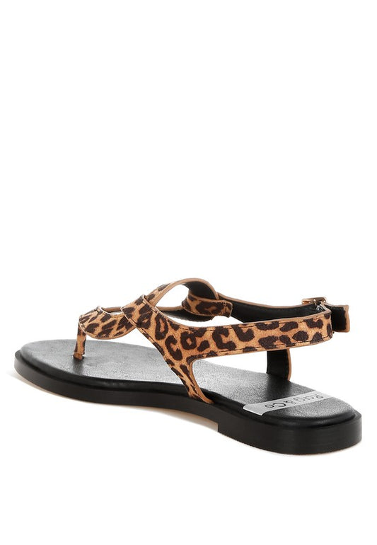 Venusa Leopard Print Buckled Flats - Tigbul's Variety Fashion Shop