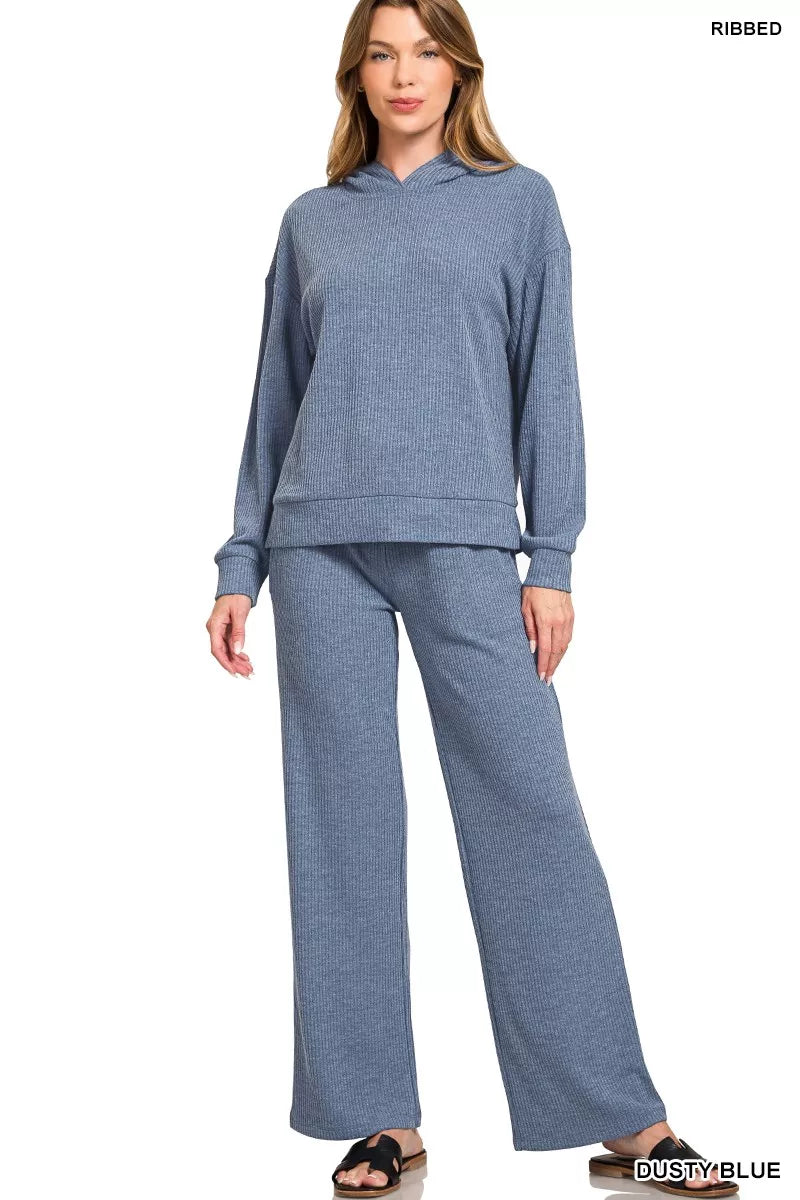 Zenana Ribbed Drawstring Lounge Pants - Tigbul's Variety Fashion Shop