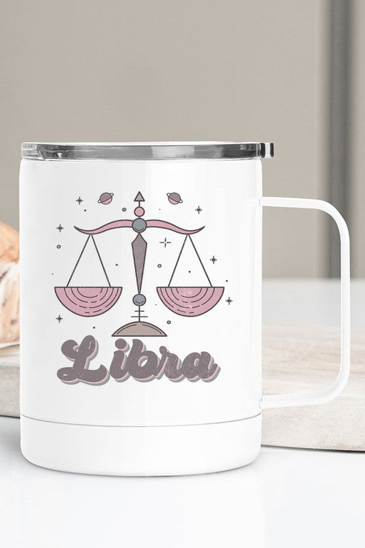 Libra Astrological Sign Coffee Travel Cup - Tigbul's Variety Fashion Shop