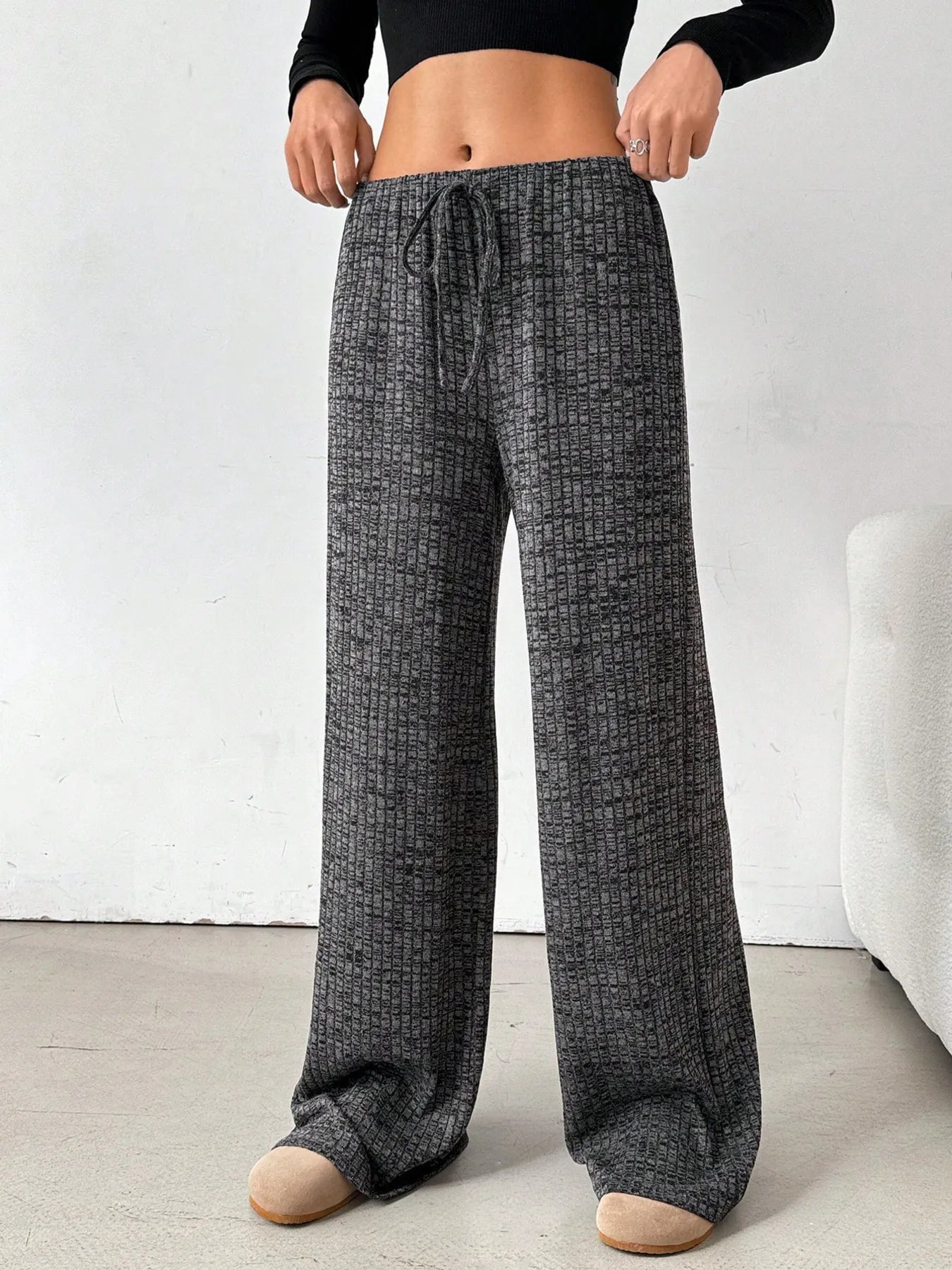 Striped Wide Leg Drawstring Pants - Tigbul's Variety Fashion Shop